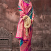 Excellent Multicolor Soft Banarasi Silk Saree With Dalliance Blouse Piece