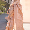 Assemblage Beige Kanjivaram Silk Saree With Dalliance Blouse Piece