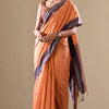 Marvellous Orange Cotton Silk Saree With Amazing Blouse Piece