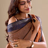 Marvellous Orange Cotton Silk Saree With Amazing Blouse Piece