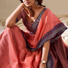 Classy Peach Cotton Silk Saree With Pretty Blouse Piece