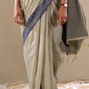 Extraordinary Grey Cotton Silk Saree With Lovely Blouse Piece