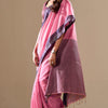 Sophisticated Baby Pink Cotton Silk Saree With Gleaming Blouse Piece