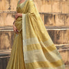 Mesmerising Mustard Cotton Silk Saree With Felicitous Blouse Piece