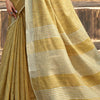 Mesmerising Mustard Cotton Silk Saree With Felicitous Blouse Piece