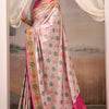Marvellous Beige Patola Silk Saree With Tremendous Blouse Piece