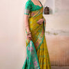Zephyr Mehandi Patola Silk Saree With Inspiring Blouse Piece