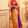 Exceptional Purple Paithani Silk Saree With Ethereal Blouse Piece