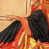 Dissemble Black Paithani Silk Saree With Beleaguer Blouse Piece