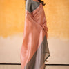 Beautiful Peach Soft Banarasi Tissue Silk Saree With Snappy Blouse Piece