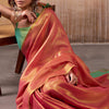Cynosure Pink Soft Banarasi Tissue Silk Saree With Energetic Blouse Piece