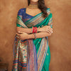 Petrichor Sea Green Soft Banarasi Silk Saree With Surreptitious Blouse