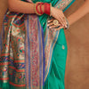 Petrichor Sea Green Soft Banarasi Silk Saree With Surreptitious Blouse