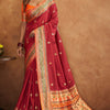 Petrichor Maroon Soft Banarasi Silk Saree With Delectable Blouse