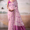 Phenomenal Lavender Cotton Silk Saree With Trendy Blouse Piece