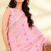 Scrumptious Pink Cotton Silk Saree With Panache Blouse Piece