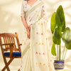 Outstanding Beige Cotton Silk Saree With Splendorous Blouse Piece