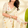 Outstanding Beige Cotton Silk Saree With Splendorous Blouse Piece