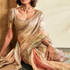 Intricate Beige Soft Banarasi Silk Saree With Majesty Blouse Piece