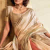 Intricate Beige Soft Banarasi Silk Saree With Majesty Blouse Piece
