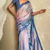 Exquisite Blue Soft Banarasi Silk Saree With Admirable Blouse Piece