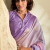 Brood Lavender Soft Banarasi Silk Saree With Chatoyant Blouse Piece