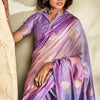 Brood Lavender Soft Banarasi Silk Saree With Chatoyant Blouse Piece