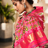 Scintilla Yellow and Pink Patola Silk Saree with Devastating Blouse Piece