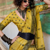 Delectable Yellow Cotton Silk Saree With Staring Blouse Piece