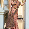 Flattering Peach Cotton Silk Saree With Vivacious Blouse Piece