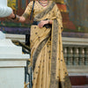 Fancifull Light Brown Cotton Silk Saree With Lissome Blouse Piece