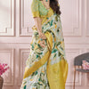Bewitching Mustard Digital Printed Soft Silk Saree With Cynosure Blouse Piece