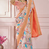 Seraglio Peach Digital Printed Soft Silk Saree With Scrumptious Blouse Piece