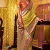 Improbable Yellow Soft Banarasi Tissue Silk Saree With Luminous Blouse Piece