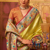 Improbable Yellow Soft Banarasi Tissue Silk Saree With Luminous Blouse Piece