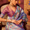 Arresting Blue Soft Banarasi Tissue Silk Saree With Charismatic Blouse Piece