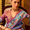 Arresting Blue Soft Banarasi Tissue Silk Saree With Charismatic Blouse Piece