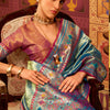 Seraglio Rama Soft Banarasi Tissue Silk Saree With Proficient Blouse Piece