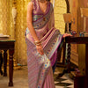 Stunner Pink Soft Banarasi Tissue Silk Saree With Enamoring Blouse Piece