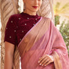 Efflorescence Pink Cotton Silk Saree With Mellifluous Blouse Piece