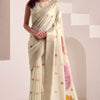 Dalliance Beige Cotton Silk Saree With Blooming Blouse Piece