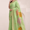 Snazzy Green Cotton Silk Saree With Prodigal Blouse Piece
