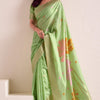 Snazzy Green Cotton Silk Saree With Prodigal Blouse Piece