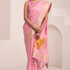 Sensational Pink Cotton Silk Saree With Mellifluous Blouse Piece