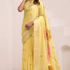 Enthralling Yellow Cotton Silk Saree With Ephemeral Blouse Piece