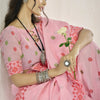 Preferable Pink Cotton Silk Saree With Exquisite Blouse Piece