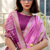 Snappy Dark Pink Soft Banarasi Silk Saree With Exuberant Blouse Piece