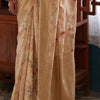 Extraordinary Beige Soft Banarasi Silk Saree With Capricious Blouse Piece