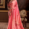 Tremendous Pink Digital Printed Soft Silk Saree With Alluring Blouse Piece
