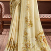 Improbable Yellow Digital Printed Soft Silk Saree With Radiant Blouse Piece